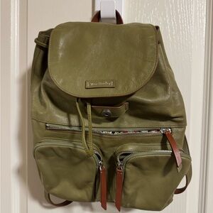 Vera Bradley Green Leather Backpack